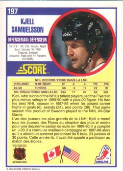 1990-91 Score Canadian #197 Kjell Samuelsson Back