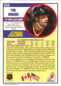 1990-91 Score Canadian #234 Phil Bourque Back