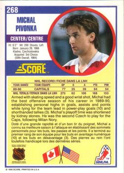 1990-91 Score Canadian #268 Michal Pivonka Back