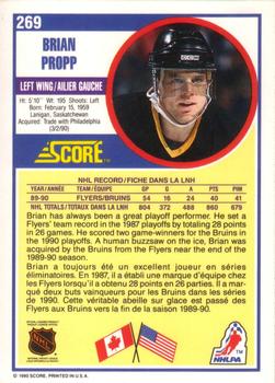 1990-91 Score Canadian #269 Brian Propp Back