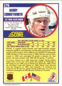 1990-91 Score Canadian #276 Randy Cunneyworth Back