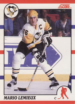 1990-91 Score Canadian #2 Mario Lemieux Front
