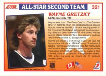 1990-91 Score Canadian #321 Wayne Gretzky Back