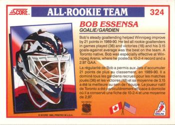 1990-91 Score Canadian #324 Bob Essensa Back