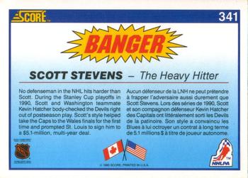 1990-91 Score Canadian #341 Scott Stevens Back