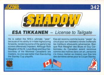1990-91 Score Canadian #342 Esa Tikkanen Back
