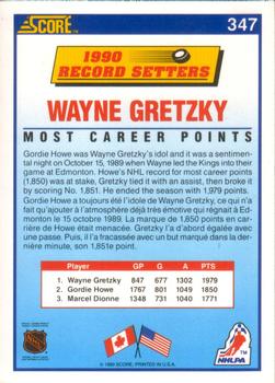 1990-91 Score Canadian #347 Wayne Gretzky Back