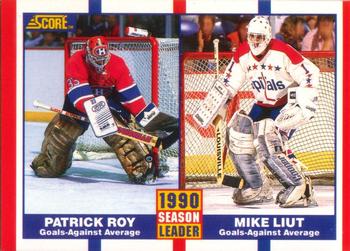 1990-91 Score Canadian #354 Patrick Roy / Mike Liut Front