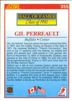 1990-91 Score Canadian #355 Gilbert Perreault Back