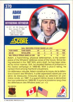 1990-91 Score Canadian #370 Adam Burt Back