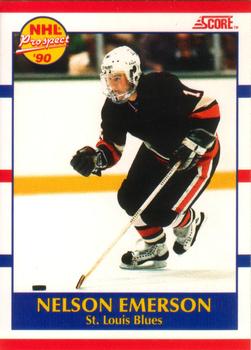 1990-91 Score Canadian #383 Nelson Emerson Front