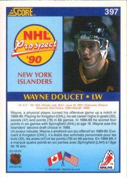 1990-91 Score Canadian #397 Wayne Doucet Back