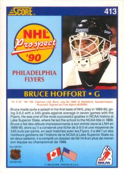 1990-91 Score Canadian #413 Bruce Hoffort Back