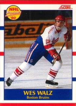 1990-91 Score Canadian #418 Wes Walz Front