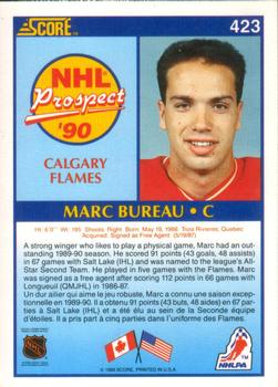 1990-91 Score Canadian #423 Marc Bureau Back