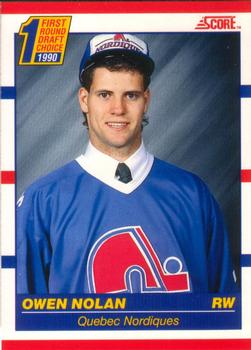 1990-91 Score Canadian #435 Owen Nolan Front