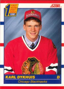 1990-91 Score Canadian #437 Karl Dykhuis Front