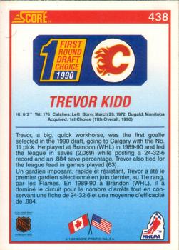 1990-91 Score Canadian #438 Trevor Kidd Back