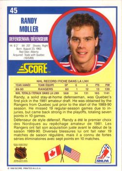 1990-91 Score Canadian #45 Randy Moller Back