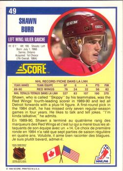 1990-91 Score Canadian #49 Shawn Burr Back