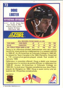 1990-91 Score Canadian #73 Doug Lidster Back
