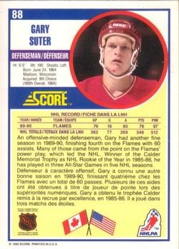 1990-91 Score Canadian #88 Gary Suter Back