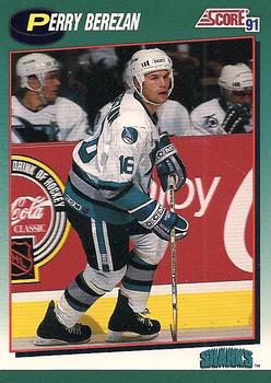 1991-92 Score Rookie and Traded #94T Perry Berezan Front
