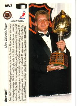 1991-92 Upper Deck - Award Winner Holograms #AW3 Brett Hull Back