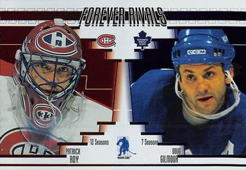 2003-04 In The Game Action - Fall Expo Forever Rivals #FR2 Doug Gilmour / Patrick Roy Front