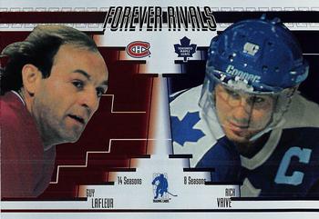 2003-04 In The Game Action - Fall Expo Forever Rivals #FR4 Rick Vaive / Guy Lafleur Front