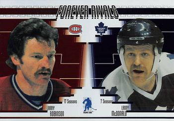 2003-04 In The Game Action - Fall Expo Forever Rivals #FR5 Lanny McDonald / Larry Robinson Front
