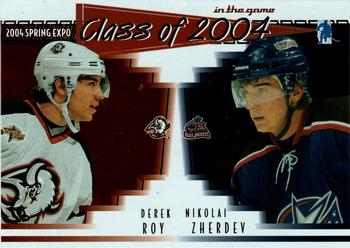 2003-04 In The Game Action - Spring Expo Class of 2004 #7 Derek Roy / Nikolai Zherdev Front