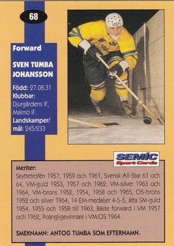 1995 Semic Globe VM (Swedish) #68 Sven Tumba Johansson Back