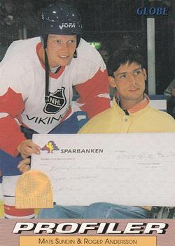 1995 Semic Globe VM (Swedish) #251 Mats Sundin / Roger Andersson Front