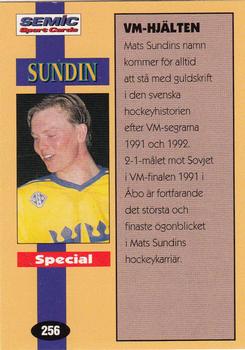 1995 Semic Globe VM (Swedish) #256 Mats Sundin Back