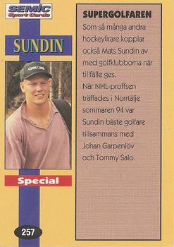 1995 Semic Globe VM (Swedish) #257 Mats Sundin Back