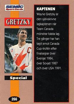 1995 Semic Globe VM (Swedish) #266 Wayne Gretzky Back