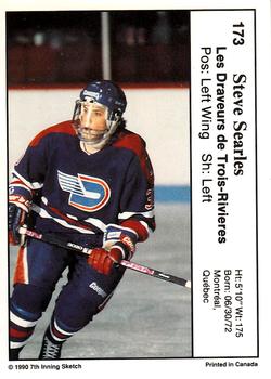 1990-91 7th Inning Sketch QMJHL #173 Steve Searles Back