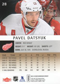 2013-14 Fleer Showcase #28 Pavel Datsyuk Back
