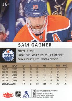 2013-14 Fleer Showcase #36 Sam Gagner Back