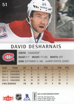 2013-14 Fleer Showcase #51 David Desharnais Back