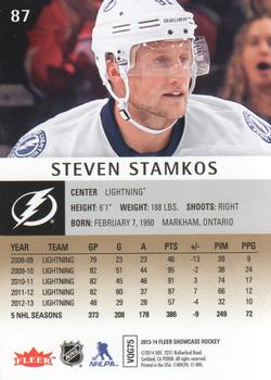 2013-14 Fleer Showcase #87 Steven Stamkos Back