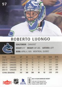 2013-14 Fleer Showcase #97 Roberto Luongo Back