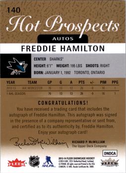 2013-14 Fleer Showcase #140 Freddie Hamilton Back