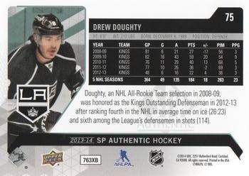2013-14 SP Authentic #75 Drew Doughty Back