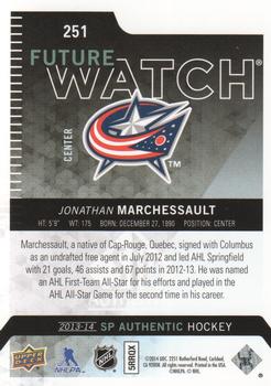 2013-14 SP Authentic #251 Jonathan Marchessault Back
