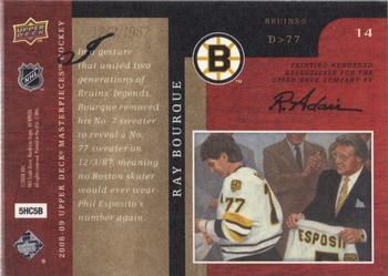 2008-09 Upper Deck Masterpieces #14 Ray Bourque Back