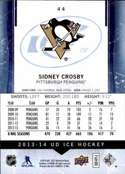 2013-14 SPx - 2013-14 Upper Deck Ice #44 Sidney Crosby Back