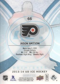 2013-14 SPx - 2013-14 Upper Deck Ice #66 Jason Akeson Back