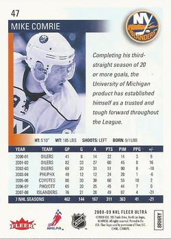 2008-09 Ultra #47 Mike Comrie Back
